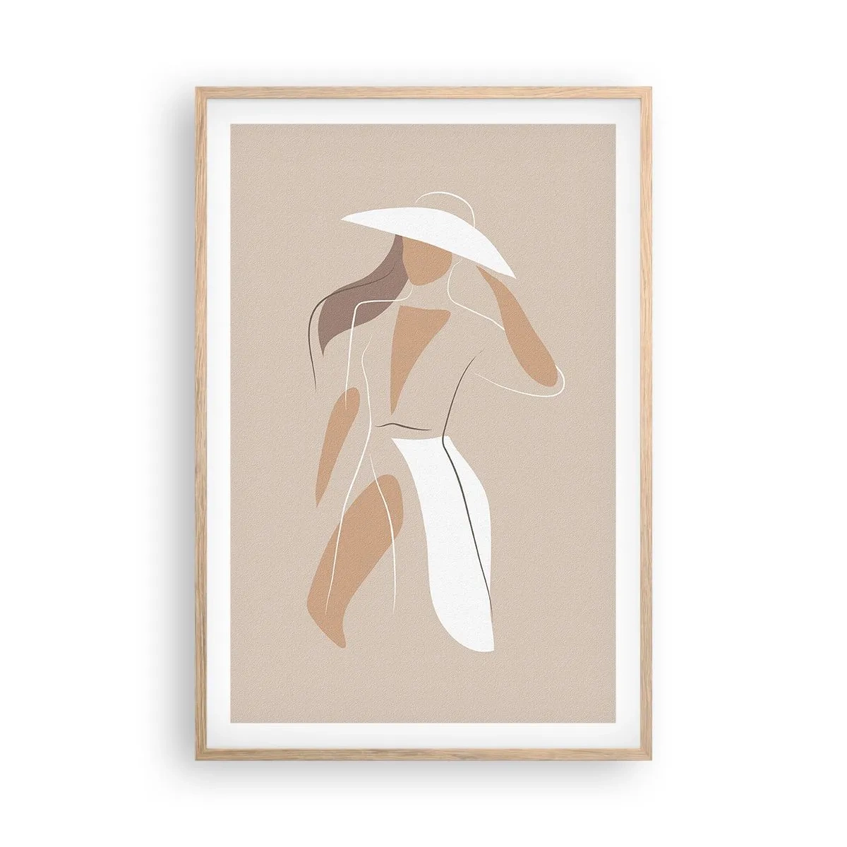 Plakát v rámu světlý dub - Móda je zábava - 61x91 cm