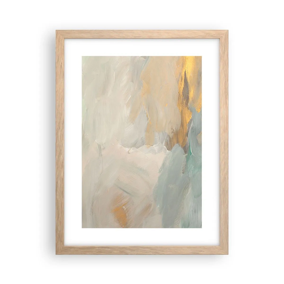 Plakát v rámu světlý dub - Abstrakce – krajina něhy - 30x40 cm