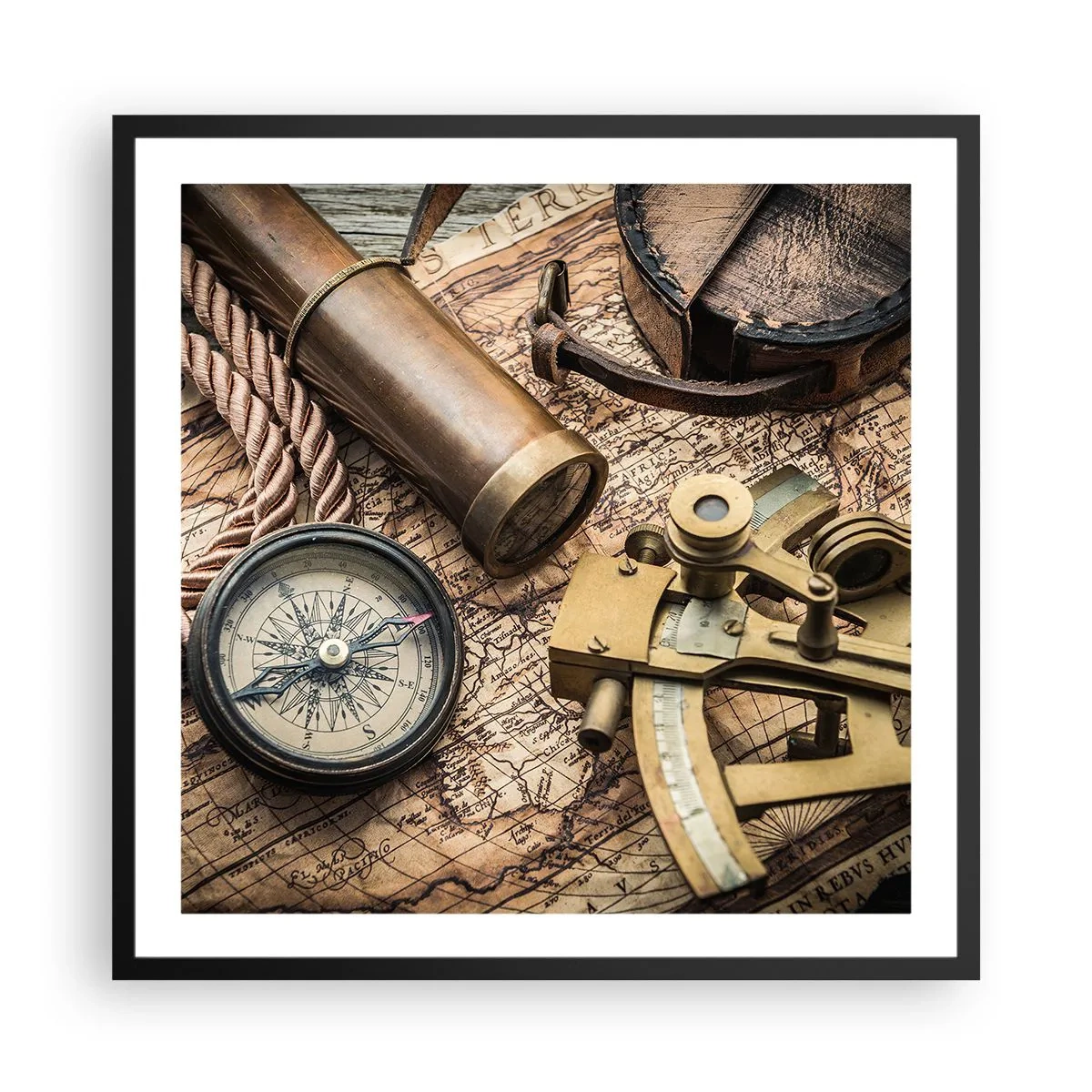 Plakát v černém rámu - Urči směr - 60x60 cm