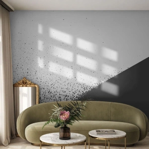 Fototapeta Premium Canvas - Rychleji a rychleji, více a více - Abstrakce, Grafika, Černý a bílý - 250x175 cm