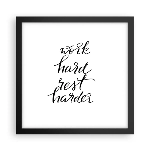 Plakát v černém rámu - Životní rovnováha - 30x30 cm