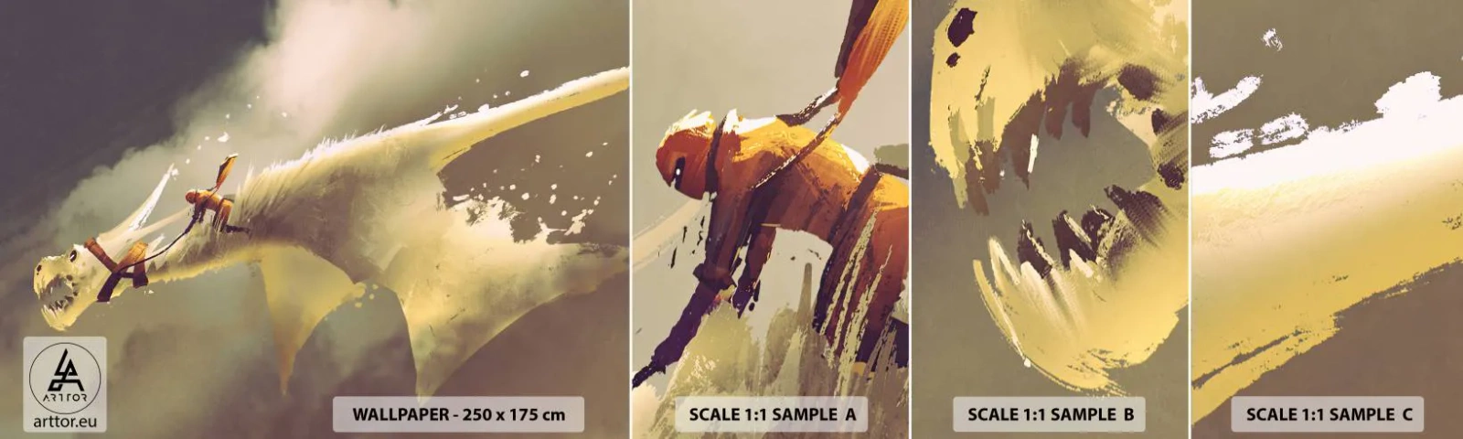 Fototapeta Vzorek Standard Eco - Zachránit svět - Abstrakce, Fantazie, Drak - 100x30 cm