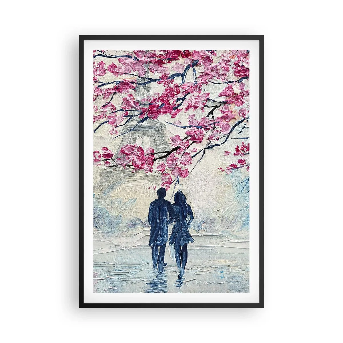 Plakát v černém rámu - Romantická procházka - 61x91 cm