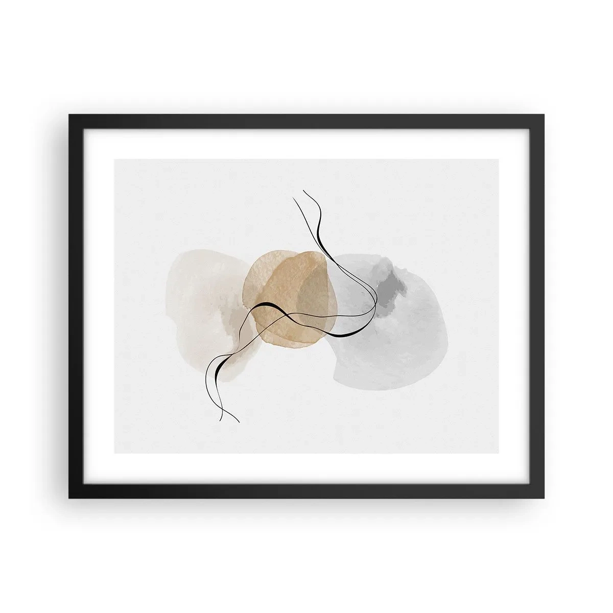 Plakát v černém rámu - Vzdušné korálky - 50x40 cm