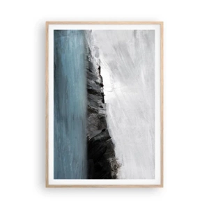 Plakát v rámu světlý dub - Voda – země: střet živlů - 70x100 cm