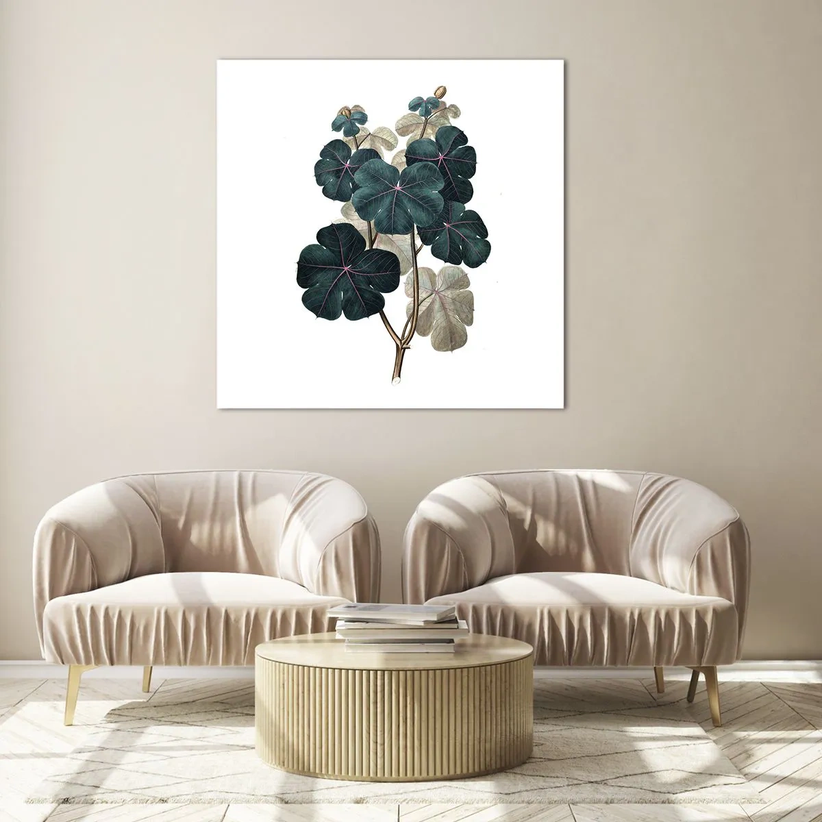 Obraz na skle - Ze starého herbáře - 60x60 cm