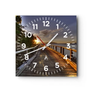 Nástěnné hodiny - Jít, stále jít směrem ke slunci - 30x30 cm