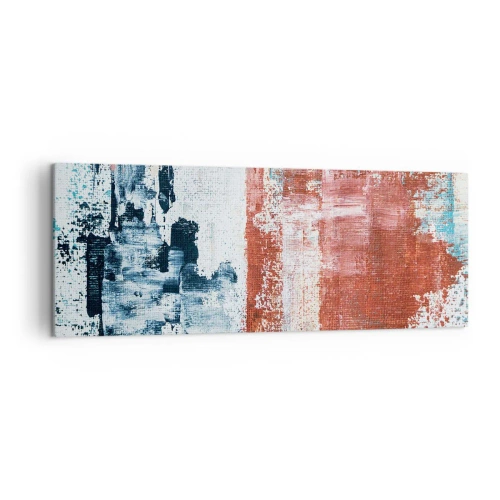 Obraz na plátně - Abstraktní půl na půl - 140x50 cm