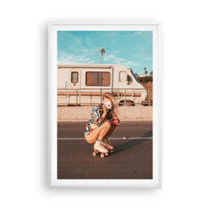 Plakát v bílém rámu - Usmějte se! - 61x91 cm