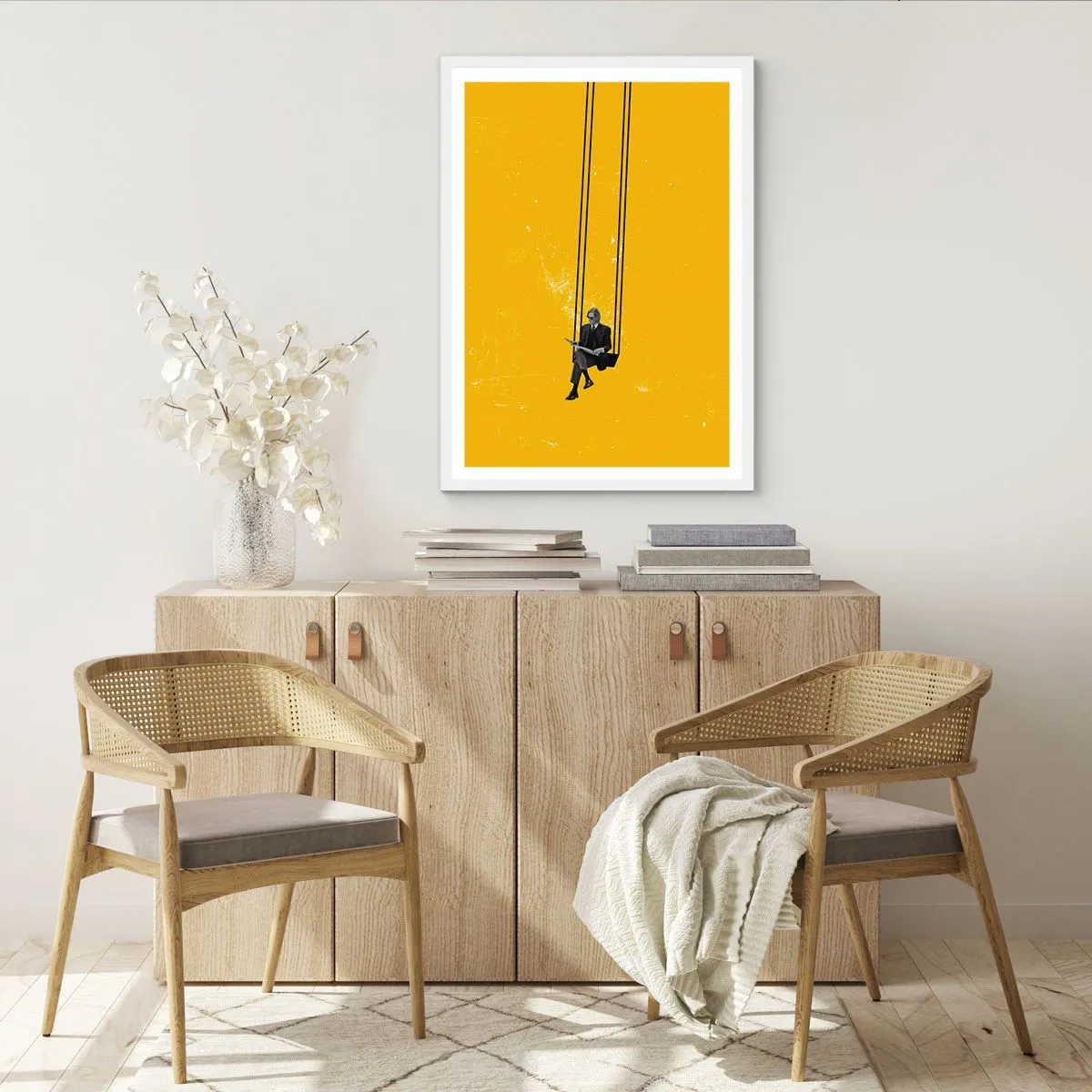 Plakát v bílém rámu - Den jako každý jiný - 70x100 cm
