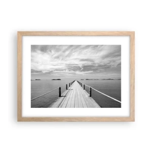 Plakát v rámu světlý dub - Co takhle cesta… - 40x30 cm