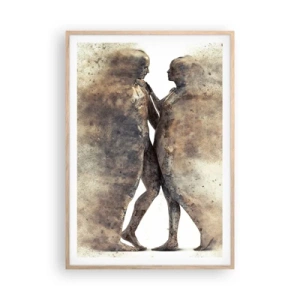 Plakát v rámu světlý dub - Z prachu povstali, aby milovali - 70x100 cm