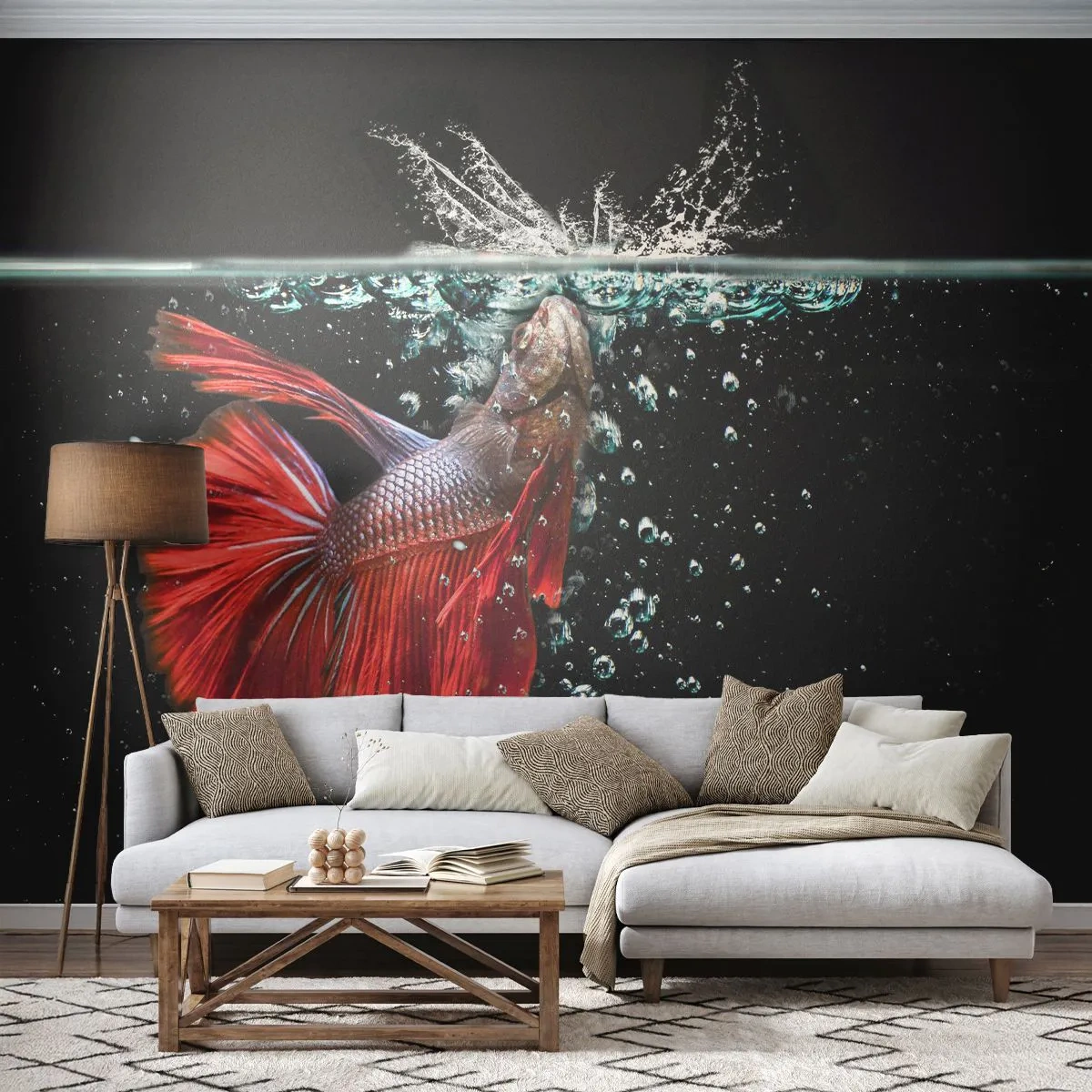 Fototapeta Samolepicí Deluxe Sticker - Máš tři přání - Abstrakce, Akvárium, Ryba - 250x175 cm