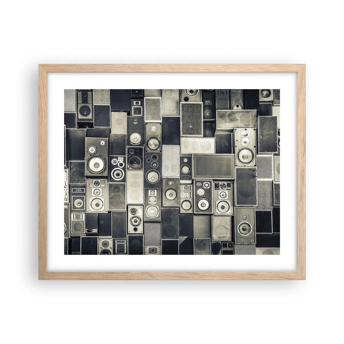 Plakát v rámu světlý dub - A vše je v pořádku - 50x40 cm