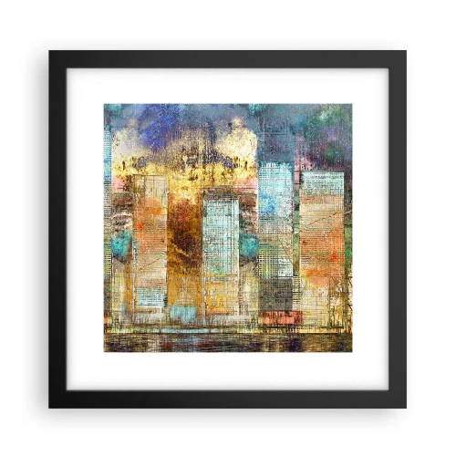 Plakát v černém rámu - Prosluněná metropole - 30x30 cm