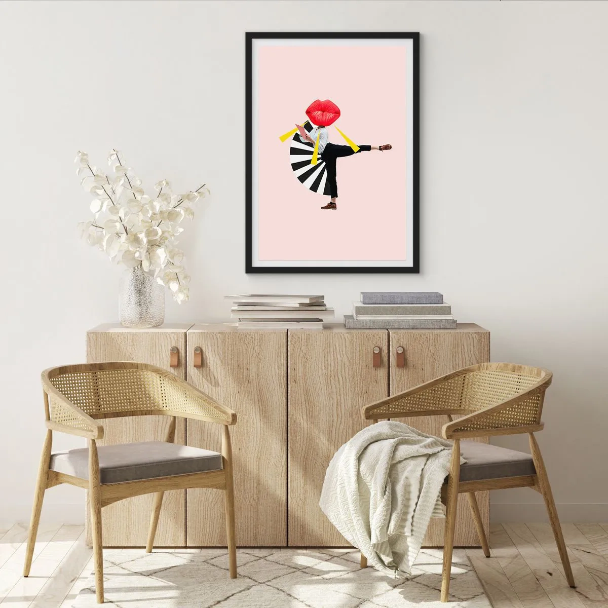 Plakát v černém rámu - Surrealistický pop-art - 70x100 cm