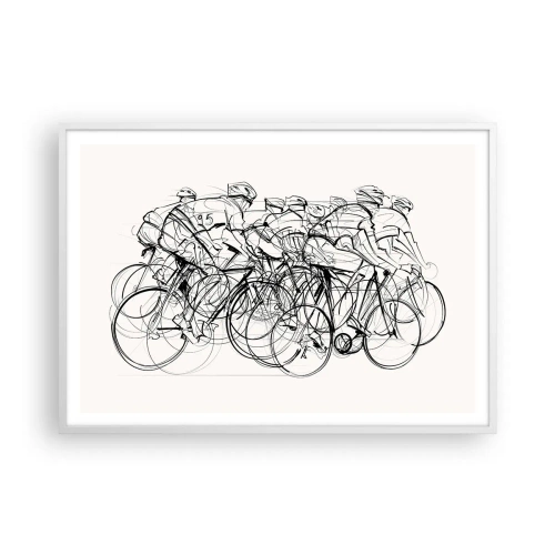 Plakát v bílém rámu - Společně v týmu - 100x70 cm