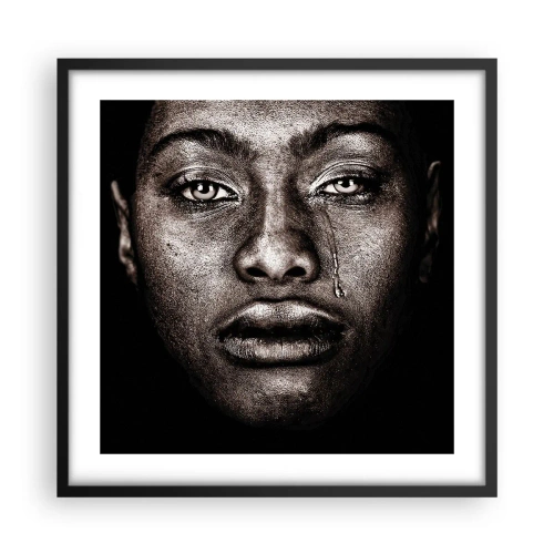 Plakát v černém rámu - Jedna slza - 50x50 cm