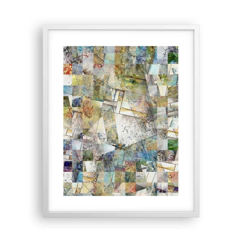 Plakát v bílém rámu - Geometrické přeskupení - 40x50 cm