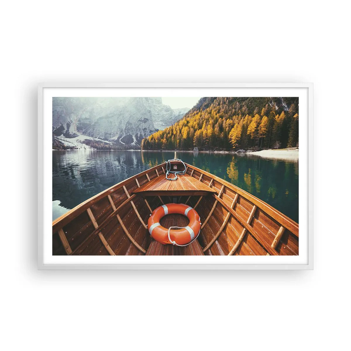 Plakát v bílém rámu - Horská túra - 91x61 cm