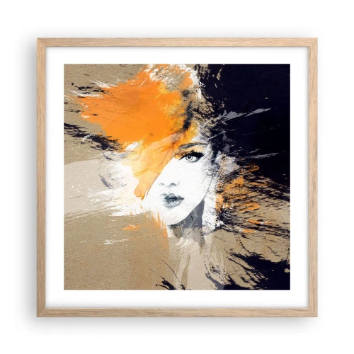 Plakát v rámu světlý dub - A je světlo - 50x50 cm