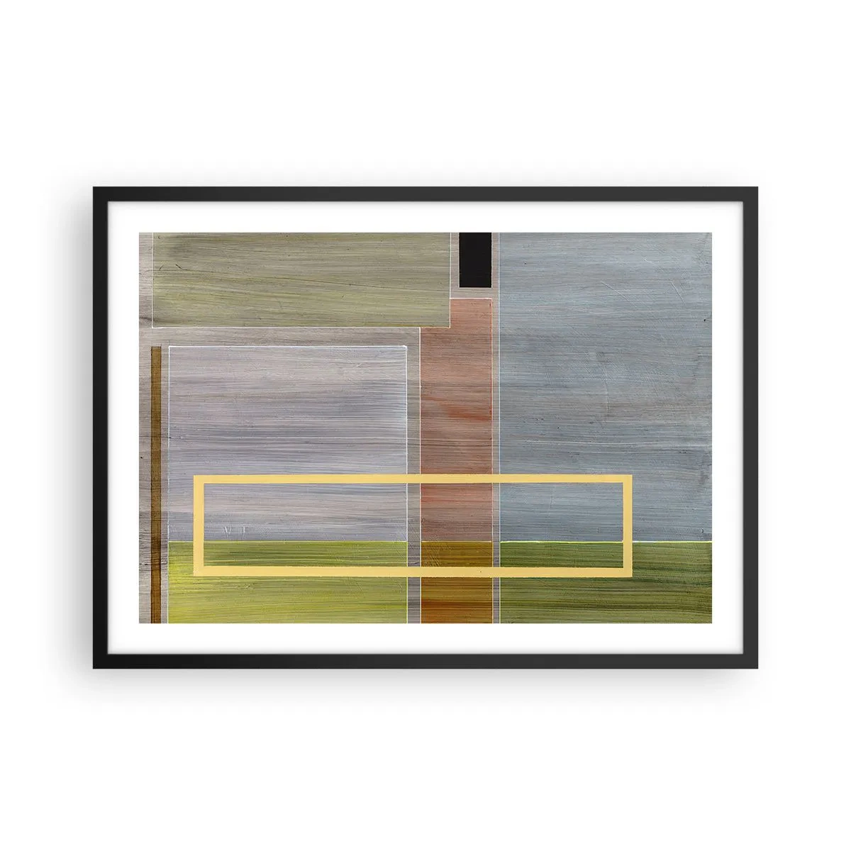 Plakát v černém rámu - Jednoduše a v klidu - 70x50 cm