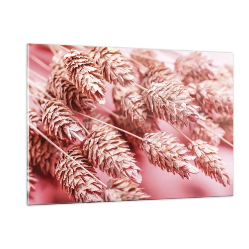 Obraz na skle - Květinová kaskáda v růžové - 120x80 cm
