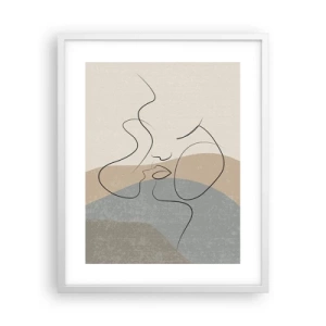 Plakát v bílém rámu - Jako tah štětcem - 40x50 cm