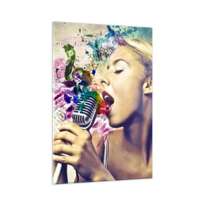 Obraz na skle - Pomalovat hlasem svět - 80x120 cm