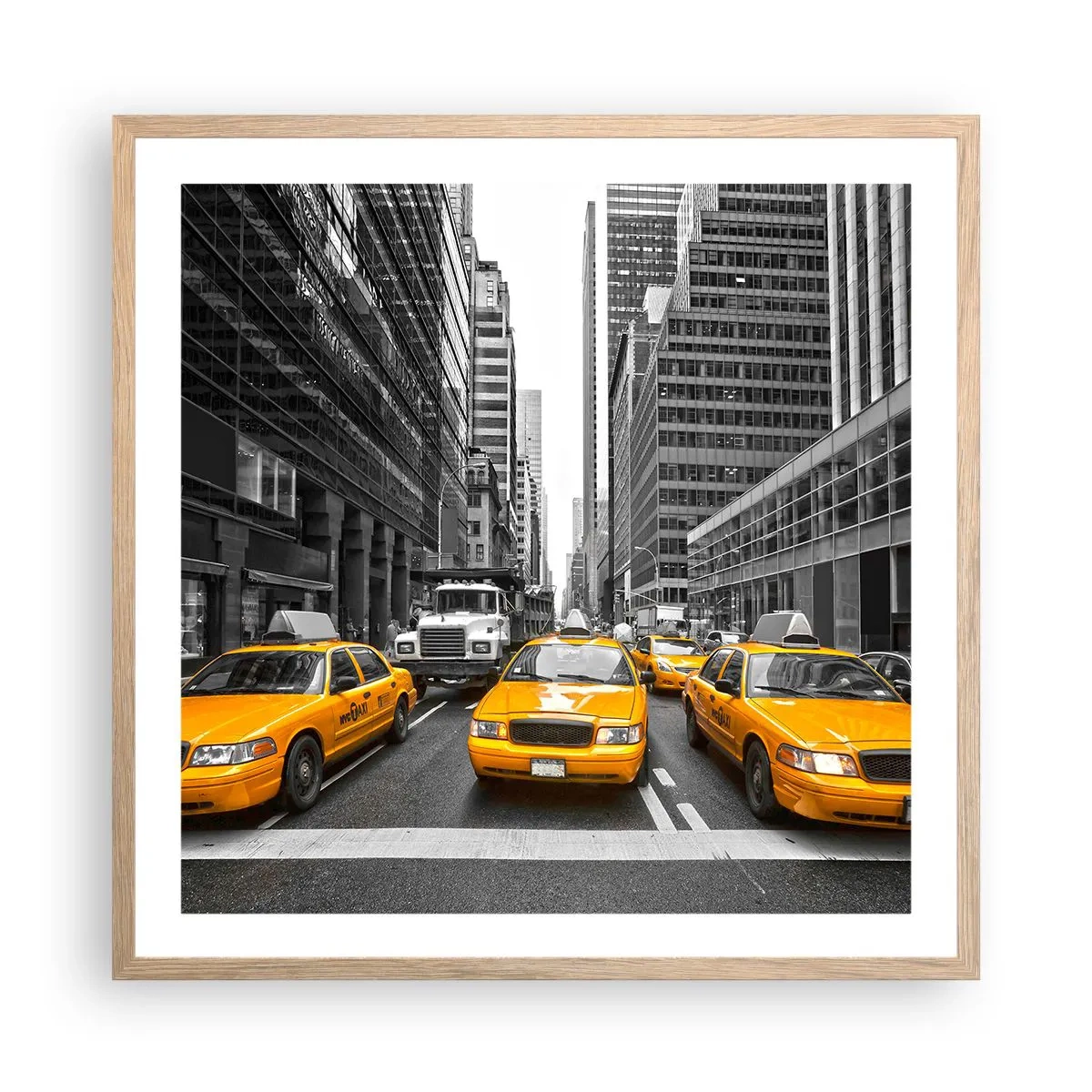 Plakát v rámu světlý dub - To my barvíme město - 60x60 cm
