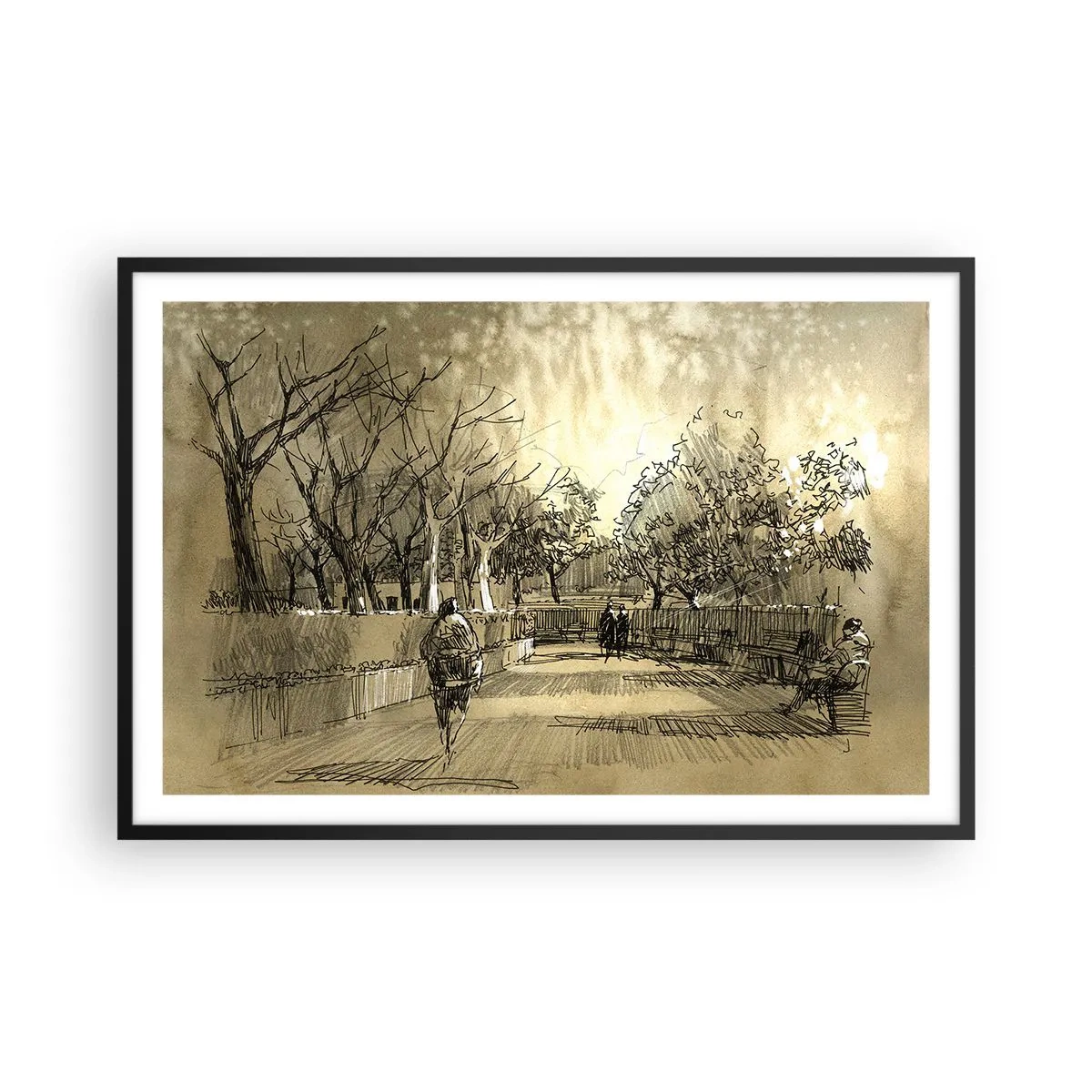Plakát v černém rámu - Pírkem zastavený okamžik - 91x61 cm