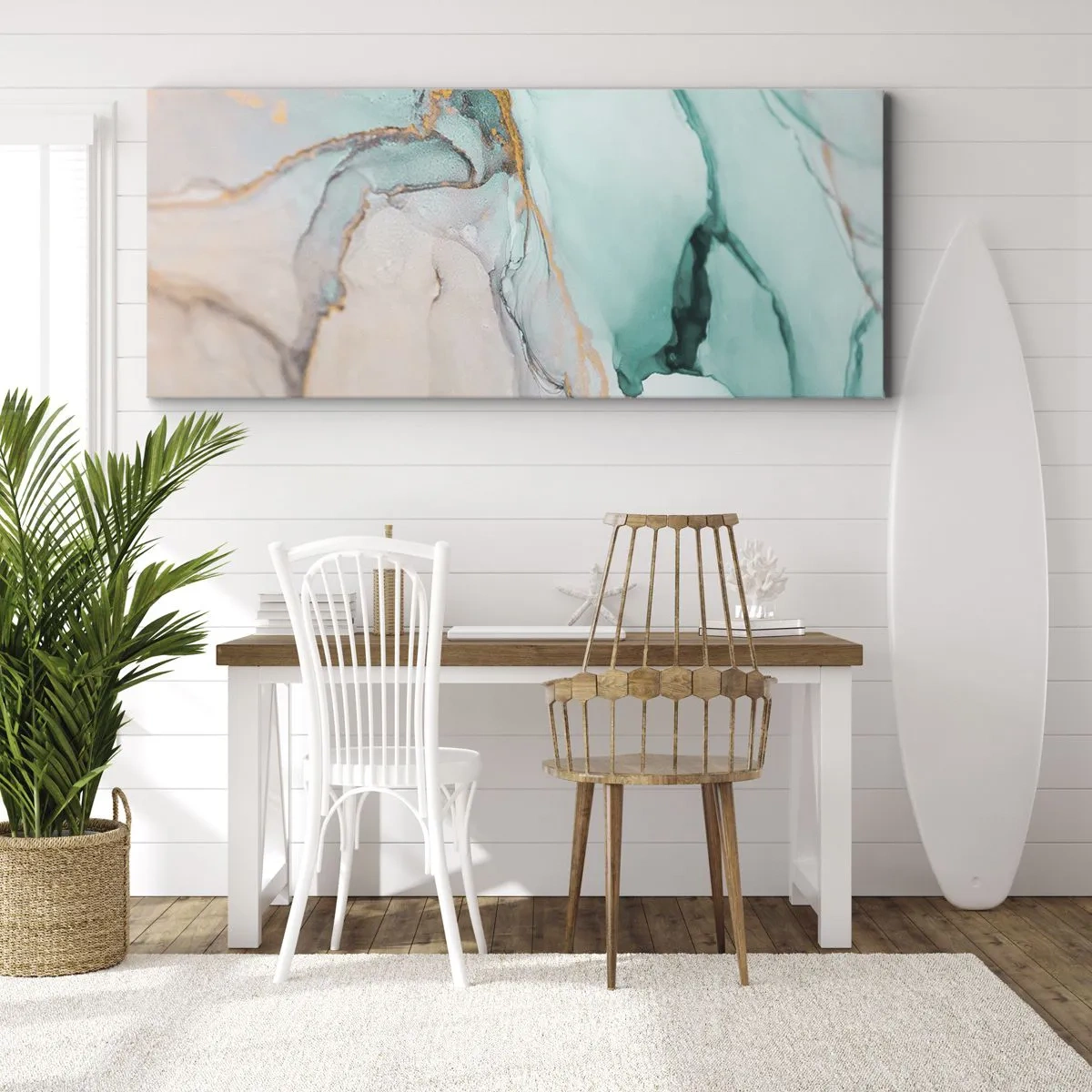 Obraz na plátně - Tanec tvarů a barev - 100x40 cm