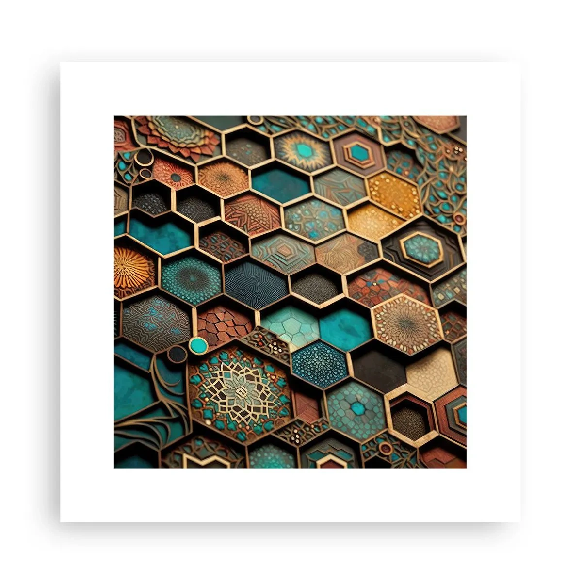 Plakát - Arabské ornamenty – variace - 30x30 cm
