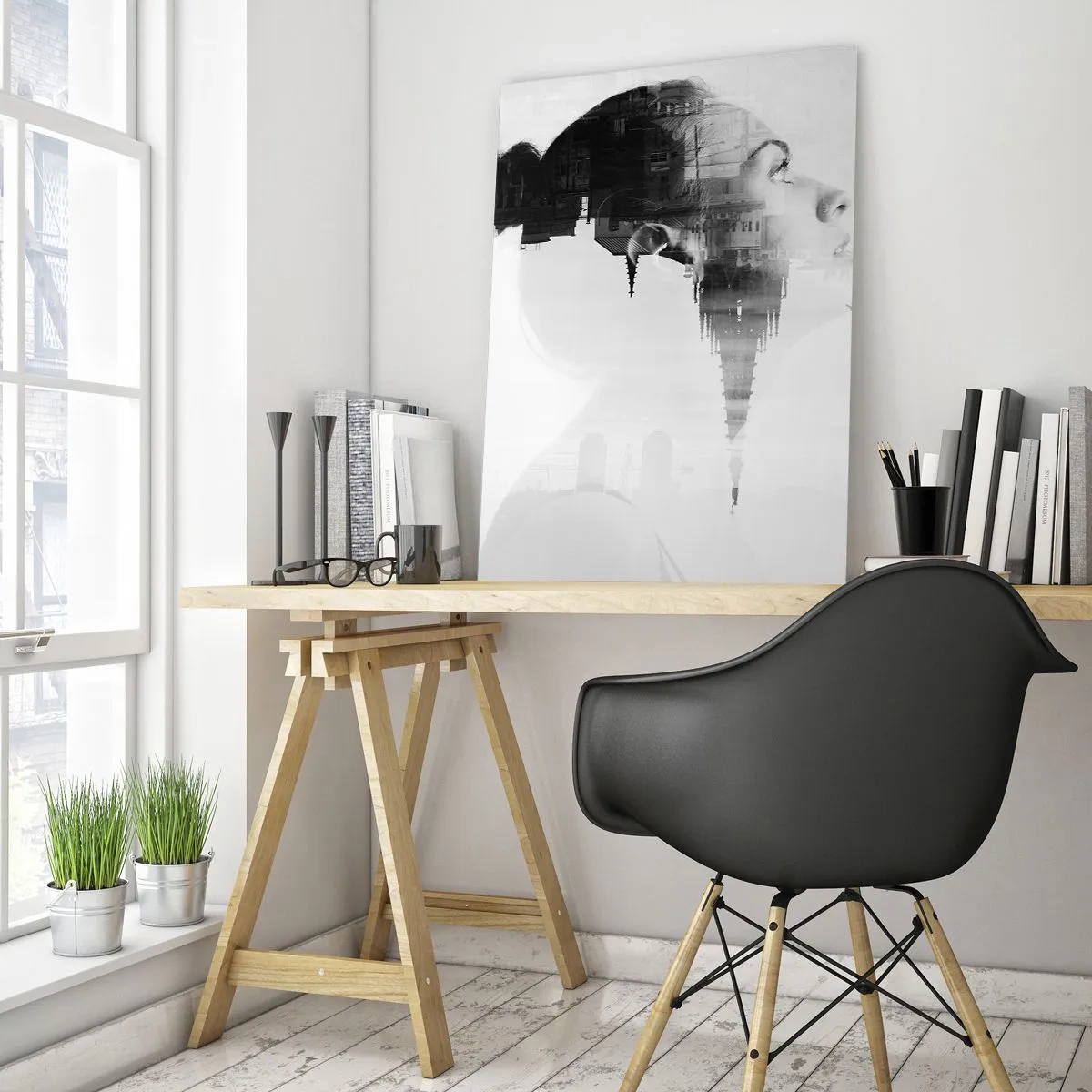 Obraz na skle - Z obou stran okna - 50x70 cm