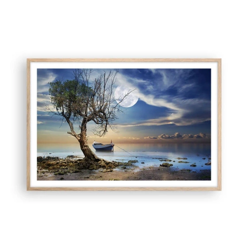 Plakát v rámu světlý dub - Je to konec nebo začátek? - 91x61 cm