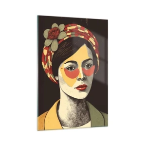Obraz na skle - Korálová dáma - 70x100 cm