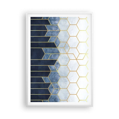 Plakát v bílém rámu - Kompozice v synkopickém rytmu - 70x100 cm