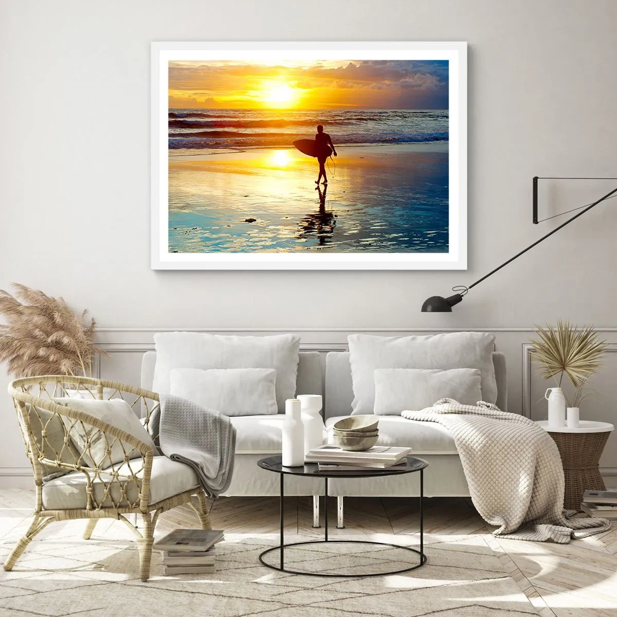 Plakát v bílém rámu - Návrat bojovníka - 70x50 cm