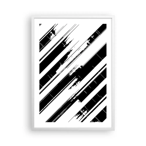 Plakát v bílém rámu - Intenzivní a dynamická kompozice - 50x70 cm