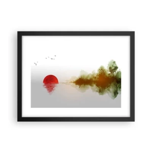 Plakát v černém rámu - Příslib klidu - 40x30 cm