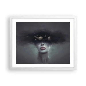 Plakát v bílém rámu - A planety… - 50x40 cm