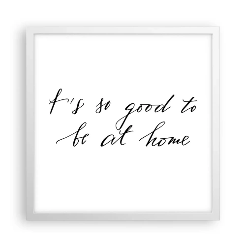 Plakát v bílém rámu - Celá pravda - 40x40 cm