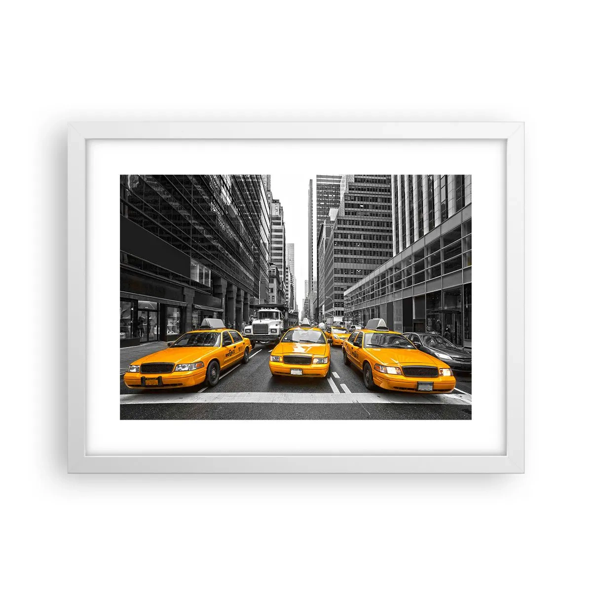 Plakát v bílém rámu - To my barvíme město - 40x30 cm