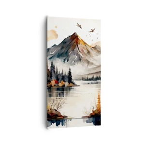 Obraz na plátně - Zlatý podzim na horách - 65x120 cm
