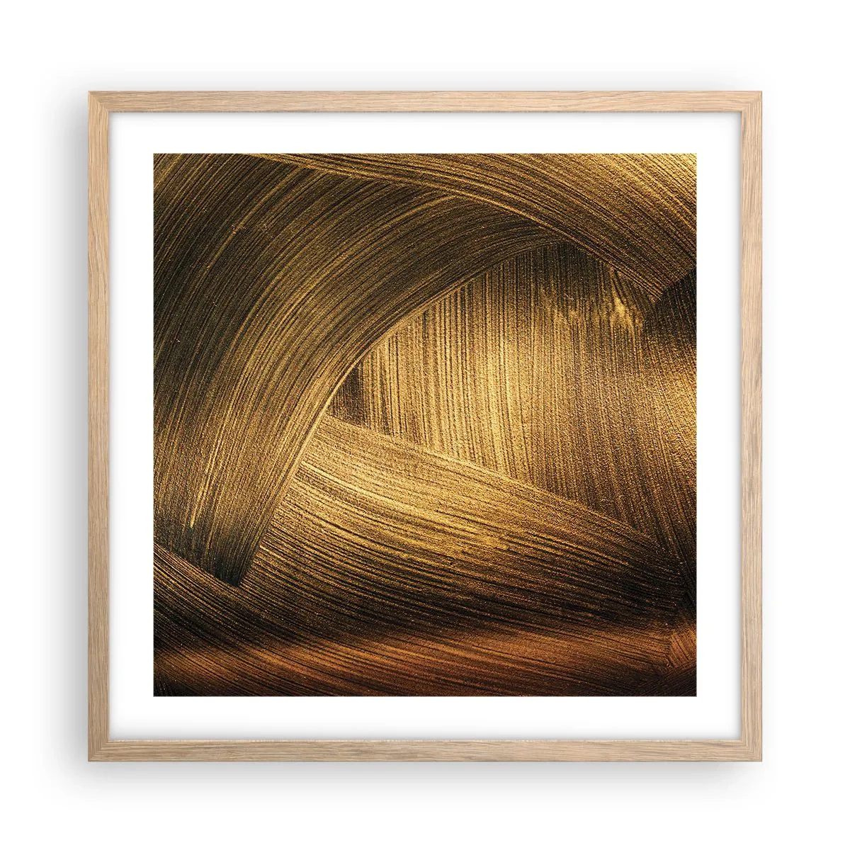Plakát v rámu světlý dub - Ve zlatém labyrintu - 50x50 cm