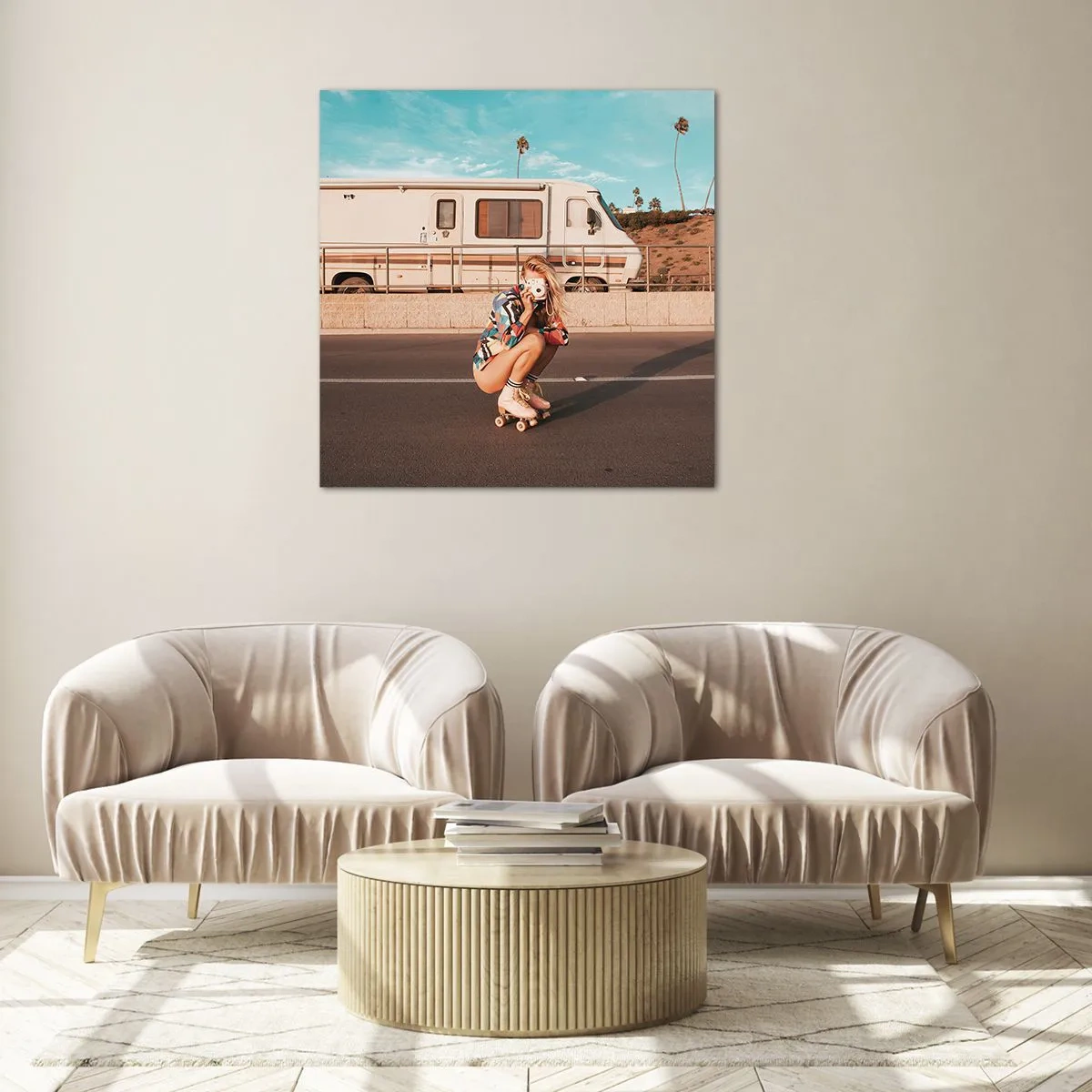 Obraz na skle - Usmějte se! - 70x70 cm