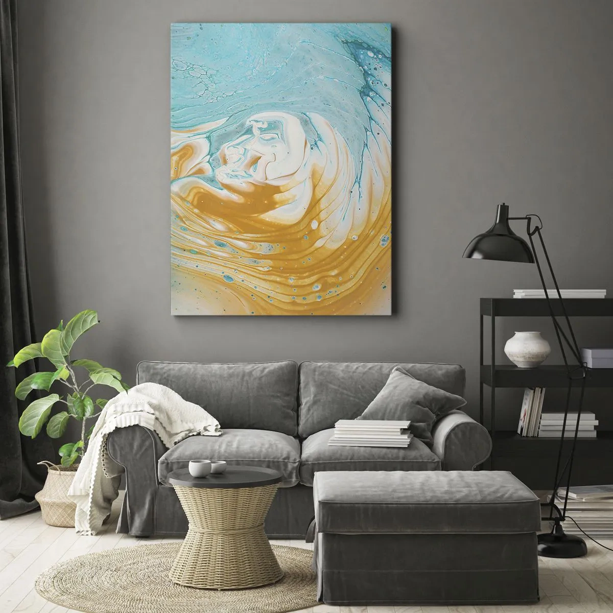 Obraz na plátně - Pastelový vír - 50x70 cm