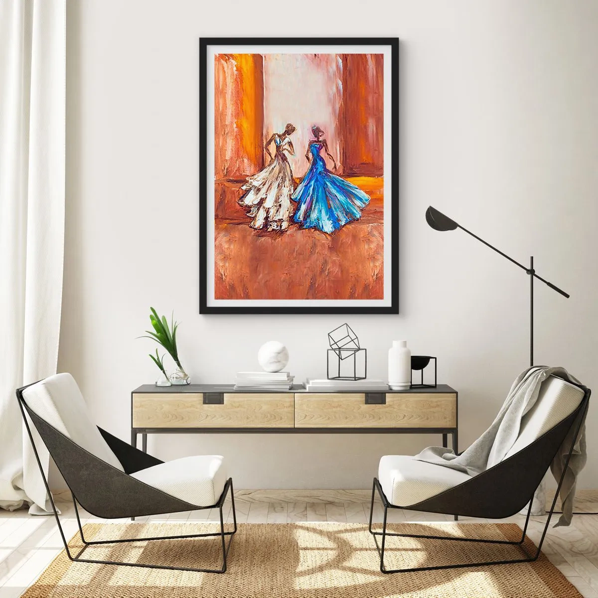 Plakát v černém rámu - Půvabné duo - 40x50 cm