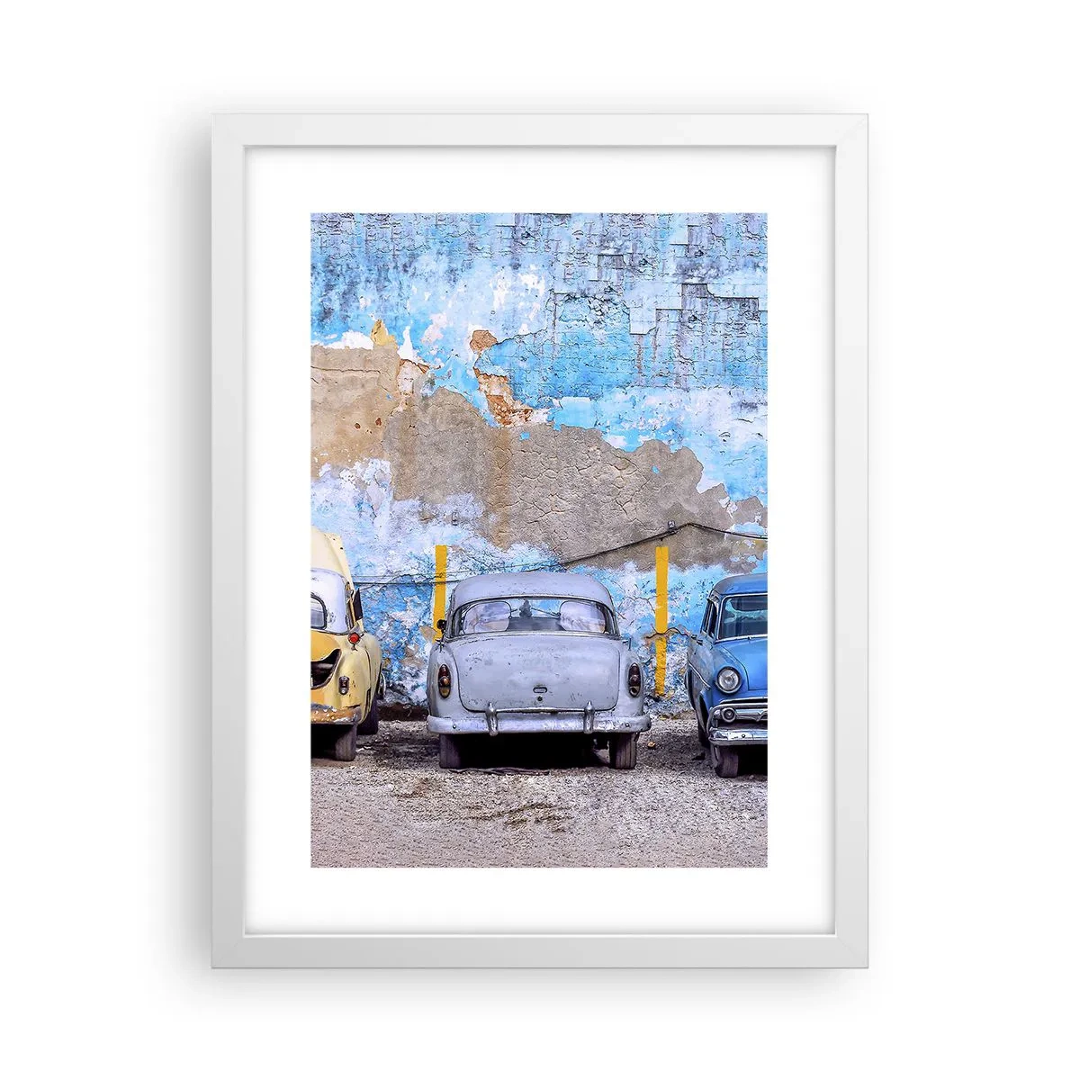 Plakát v bílém rámu - Setkání veteránů - 30x40 cm