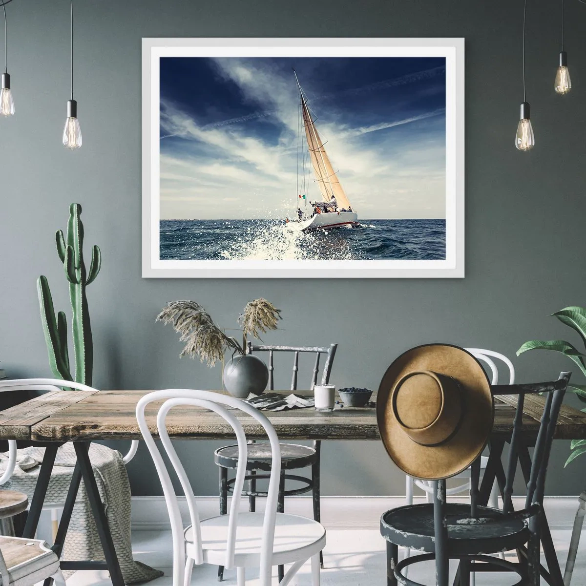 Plakát v bílém rámu - Nás nedohoní! - 70x50 cm